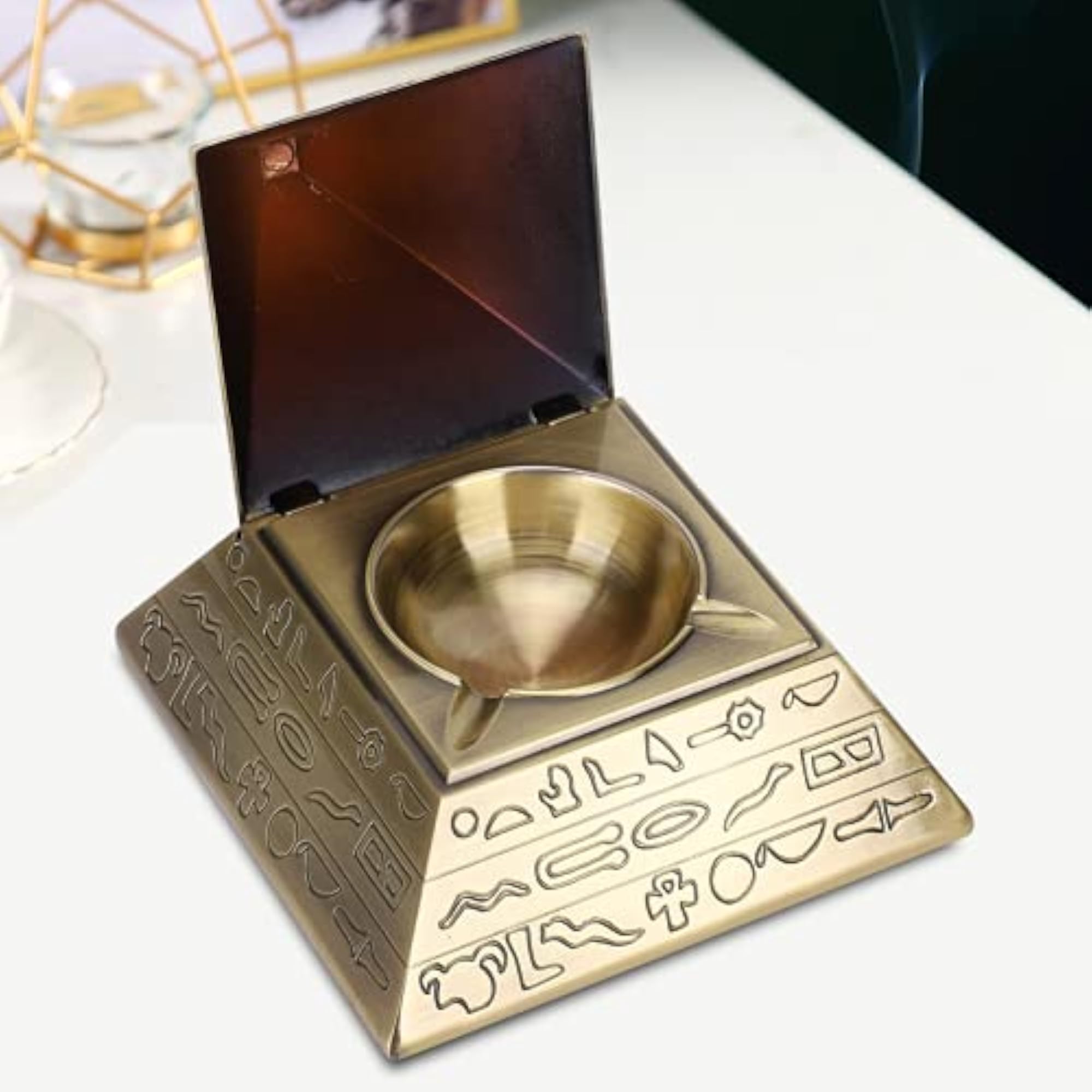 Generic Egyptian Pyramids Shape Ashtray for Home